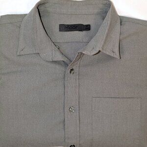 Huckberry Proof Men’s | Long Sleeve Button Down Shirt Dark Sage Green | Medium